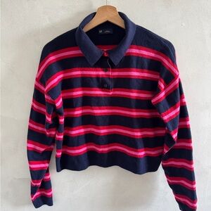 GAP - Navy, Pink & Red Striped Sweater - Size S